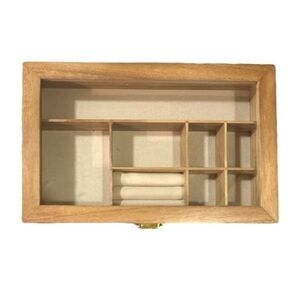 Wood & Glass Jewelry Organizer Box – Target Brands | NWT